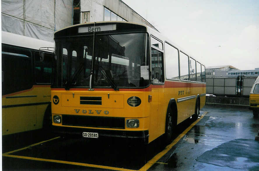 (016'600C) - Steiner, Messen - SO 20'181 - Volvo/Hess am 24. Mrz 1997 in Bern, Postautostation
