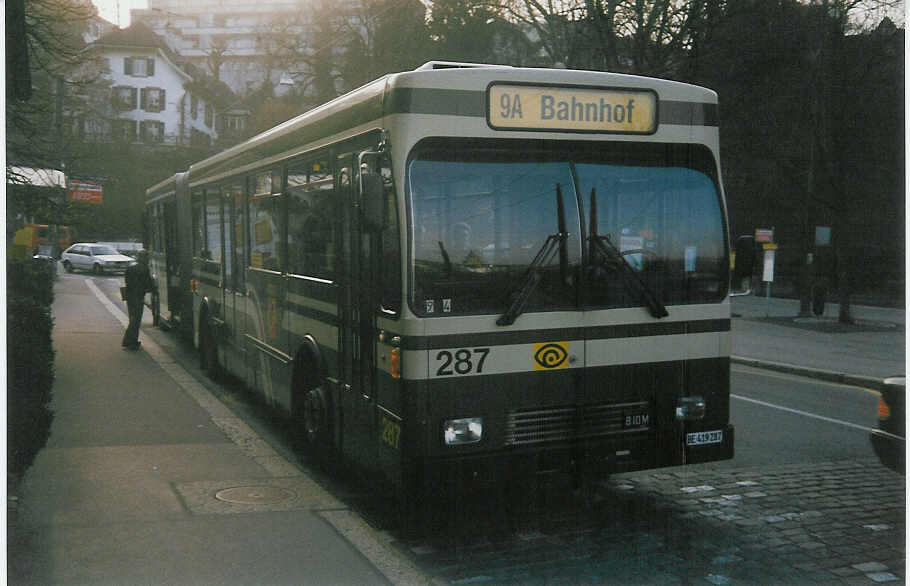 (016'612) - SVB Bern - Nr. 287/BE 419'287 - Volvo/R&J-Hess-Gangloff am 26. Mrz 1997 in Bern, Brengraben