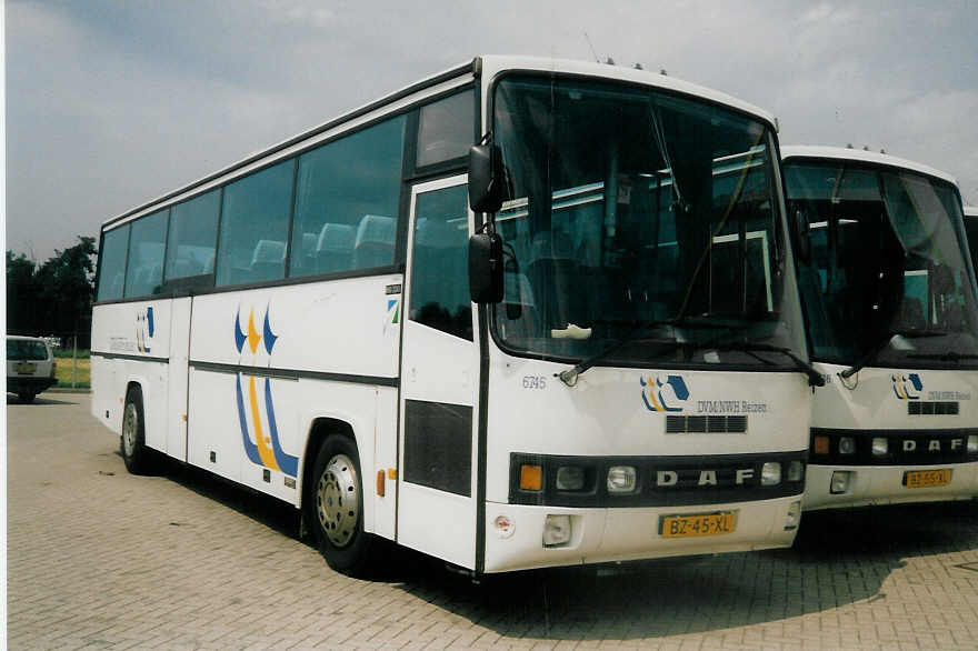 (017'816) - DVM/NWH Reizen, Meppel - Nr. 6745/ BZ-45-XL - DAF am 14. Juli 1997 in Meppel, Busgarage VEONN