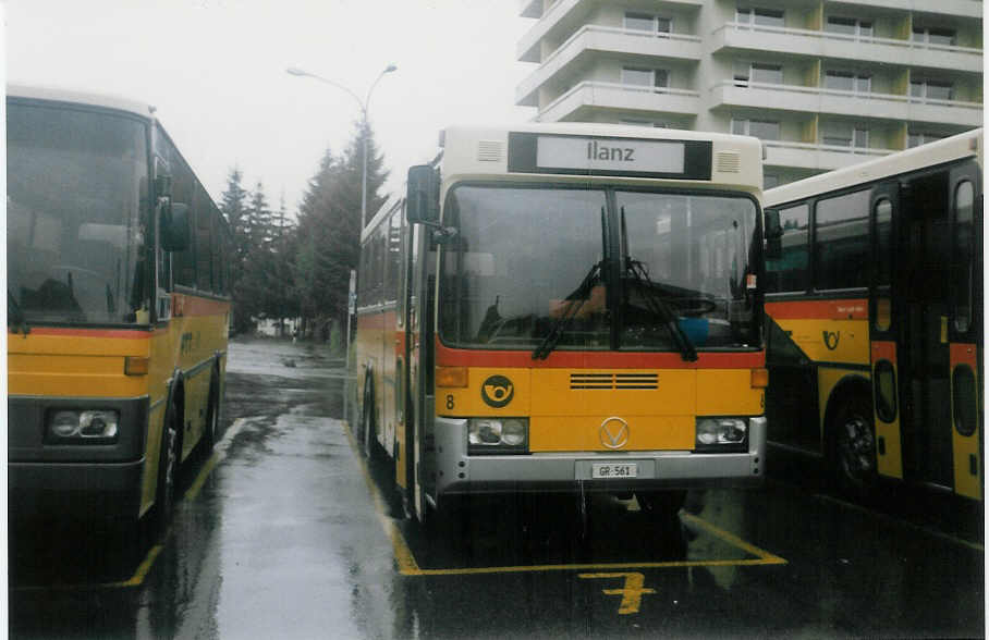 (018'333) - Solr&Fontana, Ilanz - Nr. 8/GR 561 - Vetter am 2. August 1997 beim Bahnhof Ilanz