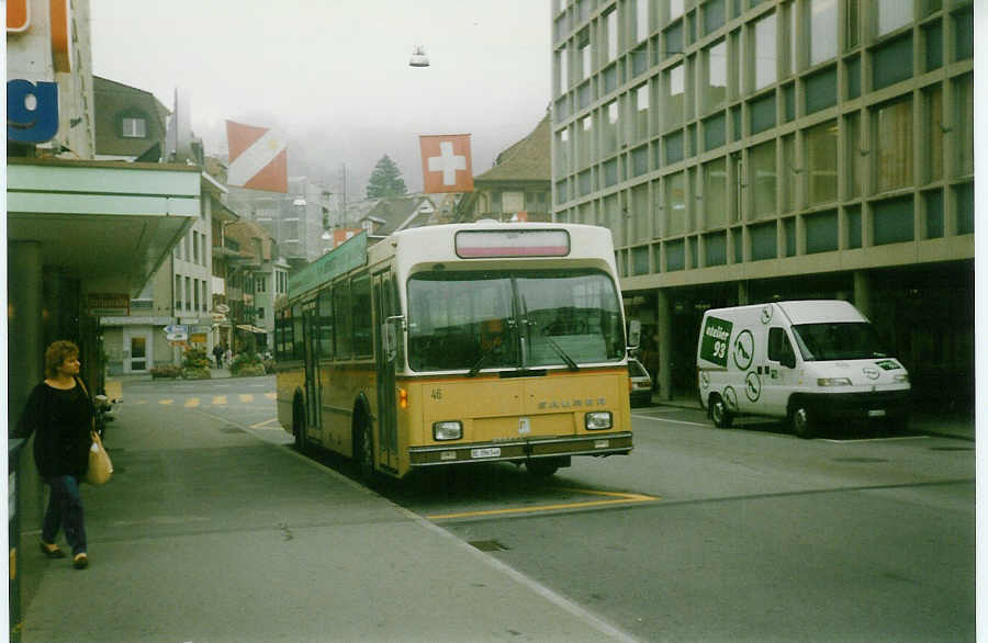 (019'321) - STI Thun - Nr. 46/BE 396'546 - Saurer/R&J am 11. September 1997 in Thun, Marktgasse
