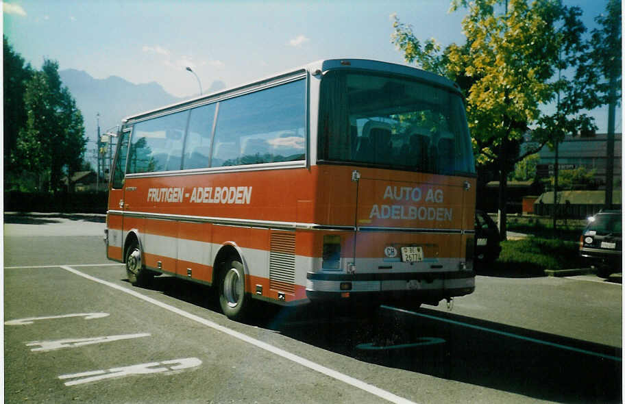 (019'629) - AFA Adelboden - Nr. 10/BE 26'774 - Setra (ex Frhlich, Zrich) am 1. Oktober 1997 in Thun, Seestrasse
