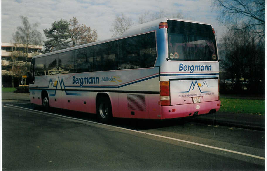 (020'728) - Bergmann, Adelboden - BE 240 - Neoplan am 26. November 1997 in Thun, Lachen