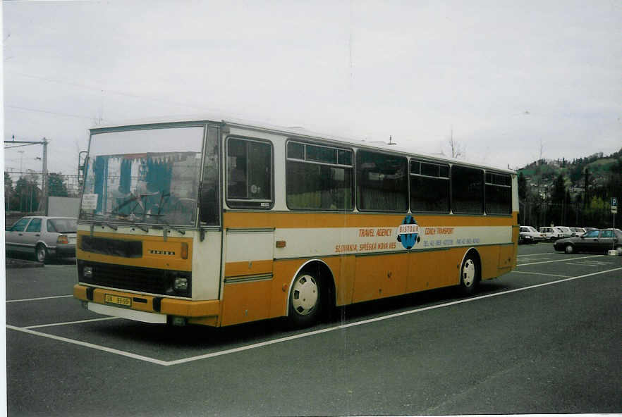 (021'914) - Aus der Tschechoslowakei: Bistour - SN-99-99 - Karosa am 6. Mrz 1998 in Thun, Seestrasse