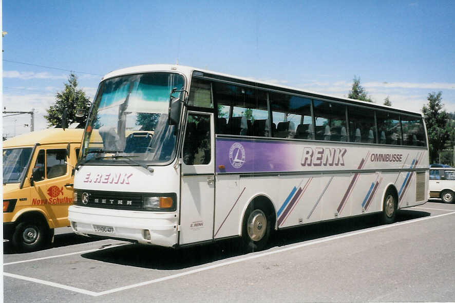(025'008) - Aus Deutschland: Renk, Lrrach - L-DC 477 - Setra am 30. Juli 1998 in Thun, Seestrasse
