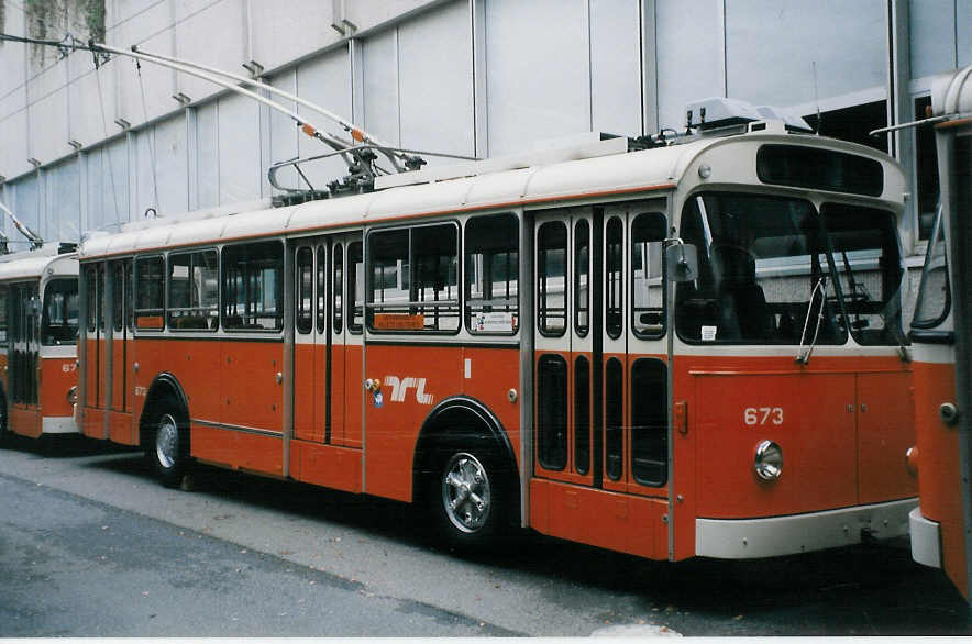 (025'632) - TL Lausanne - Nr. 673 - FBW/Eggli Trolleybus am 22. August 1998 in Lausanne, Dpt Borde