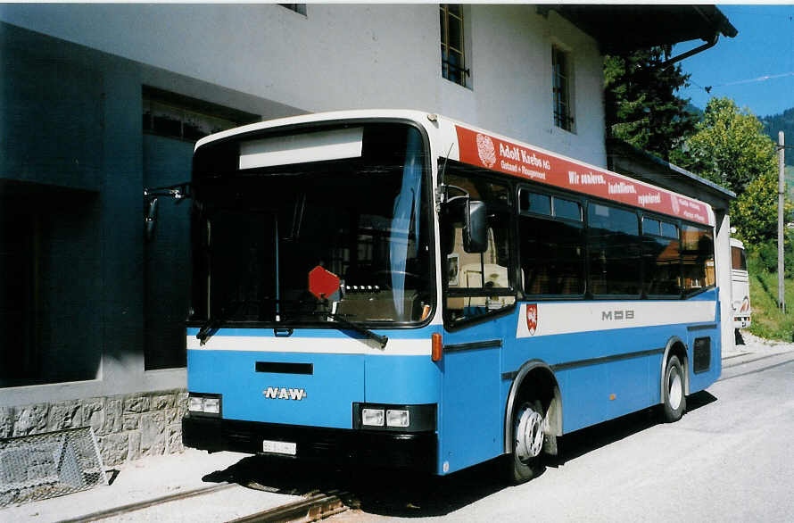 (025'901) - MOB Montreux - Nr. 29/BE 146'921 - NAW/Lauber am 30. August 1998 in Chteau-d'Oex, Garage