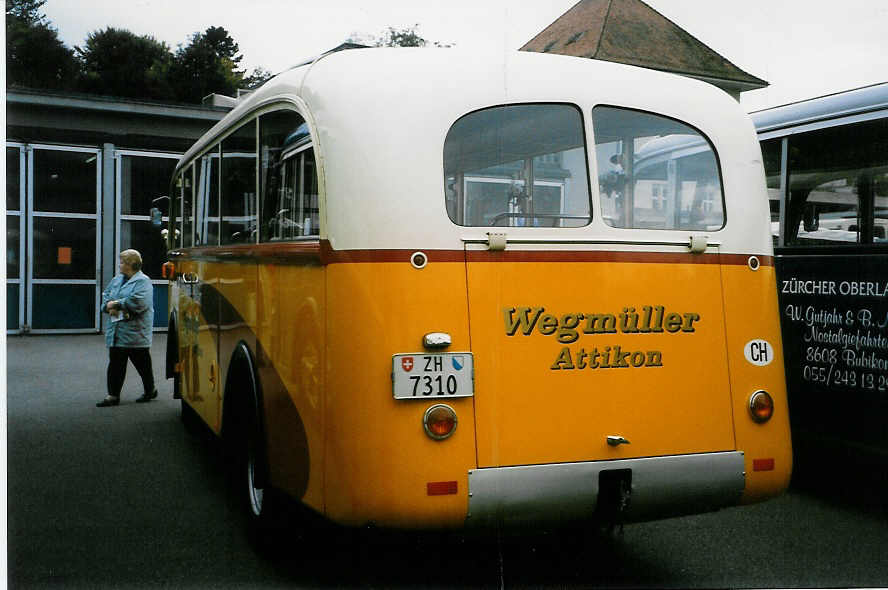 (026'524) - Wegmller, Attikon - ZH 7310 - Berna/R&J (ex M+79'501) am 3. Oktober 1998 in Rti, Sonnenplatz