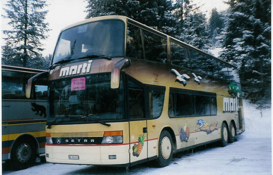 (029'026) - Marti, Kallnach - Nr. 28/BE 393'210 - Setra am 12. Januar 1999 in Adelboden, Unter dem Birg