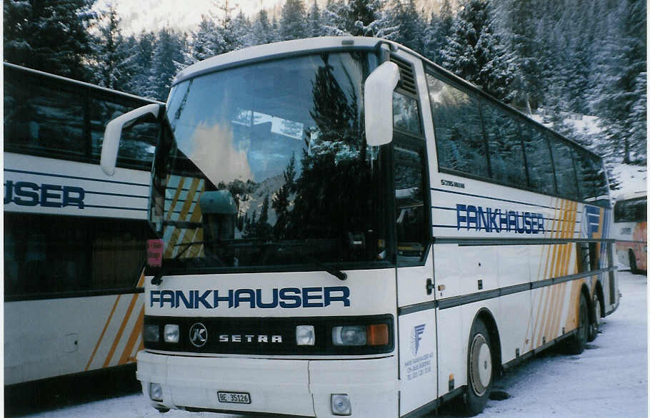 (029'030) - Fankhauser, Sigriswil - BE 35'126 - Setra am 12. Januar 1999 in Adelboden, Unter dem Birg