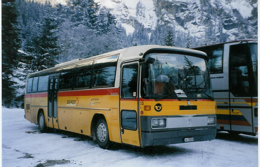 (029'107) - Bucheli, Kriens - Nr. 23/LU 15'559 - Mercedes am 12. Januar 1999 in Adelboden, Unter dem Birg