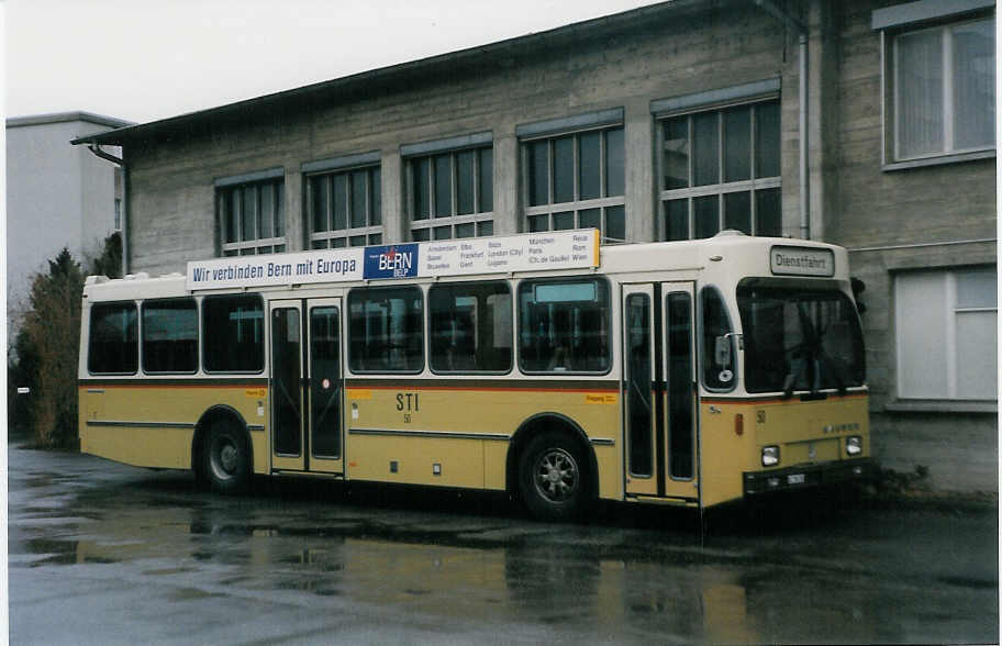 (029'210) - STI Thun - Nr. 50/BE 396'550 - Saurer/R&J am 28. Januar 1999 in Thun, Garage