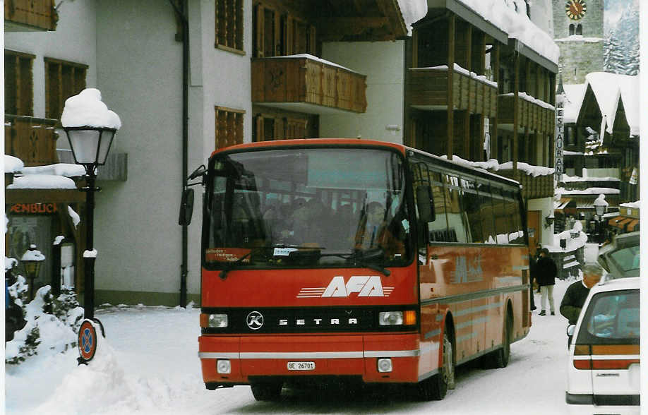 (029'320) - AFA Adelboden - Nr. 11/BE 26'701 - Setra am 13. Februar 1999 beim Autobahnhof Adelboden