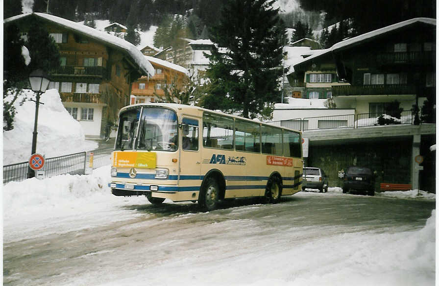 (029'527) - AFA Adelboden - Nr. 16/BE 25'753 - Mercedes/Vetter (ex FART Locarno Nr. 3) am 28. Februar 1999 beim Autobahnhof Adelboden
