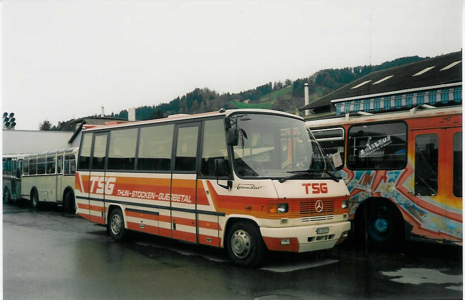 (030'510) - STI Thun - Nr. 7/BE 120'517 - Mercedes/Auwrter (ex TSG Blumenstein Nr. 7) am 23. Mrz 1999 in Thun, Garage