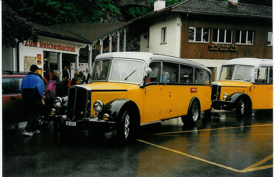 (031'904) - Roost, Steinhausen - ZG 4011 - Berna/Seitz (ex CIBA, Basel; ex P 1648) am 6. Juni 1999 in Meiringen, Klinik