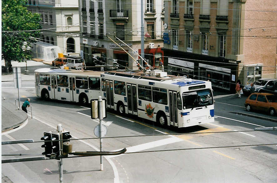 (033'620) - TL Lausanne - Nr. 791 - NAW/Lauber Trolleybus am 7. Juli 1999 in Lausanne, Place Riponne
