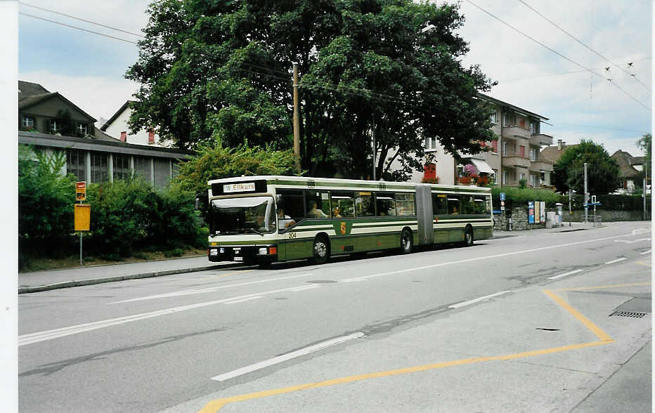 (035'227) - SVB Bern - Nr. 204/BE 500'204 - MAN am 9. August 1999 in Bern, Bethlehem Sge