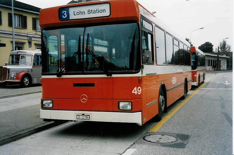 (037'006) - BSU Solothurn - Nr. 49/SO 21'786 - Mercedes/Hess am 19. September 1999 beim Hauptbahnhof Solothurn