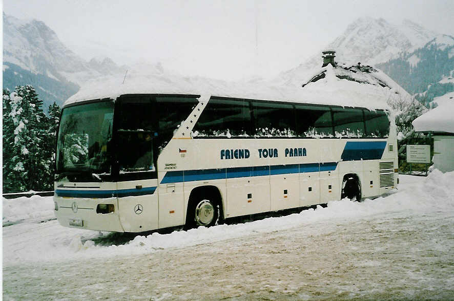 (038'401) - Aus der Tschechoslowakei: Friend Tour, Praha - ABA-17-18 - Mercedes am 31. Dezember 1999 in Adelboden, Landstrasse