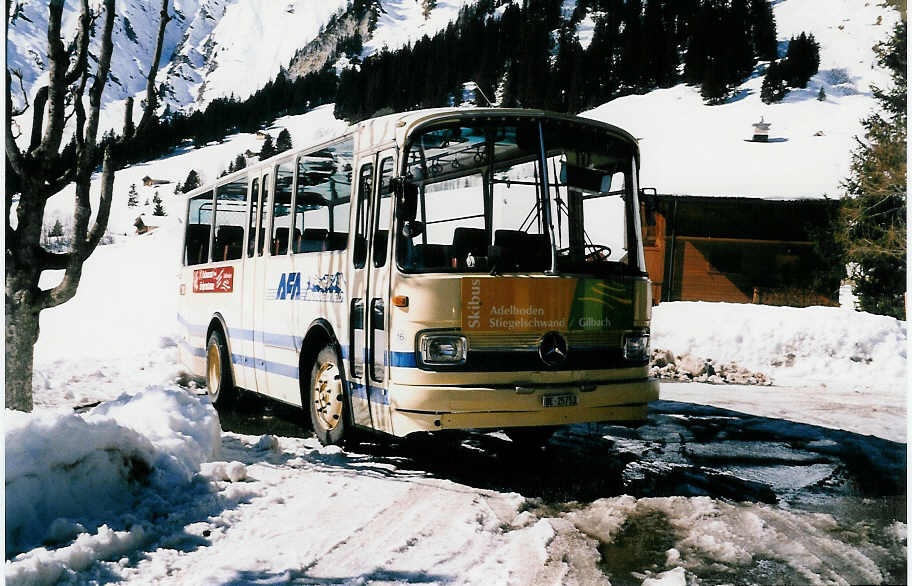 (039'408) - AFA Adelboden - Nr. 16/BE 25'753 - Mercedes/Vetter (ex FART Locarno Nr. 3) am 27. Februar 2000 in Adelboden, Schermtanne