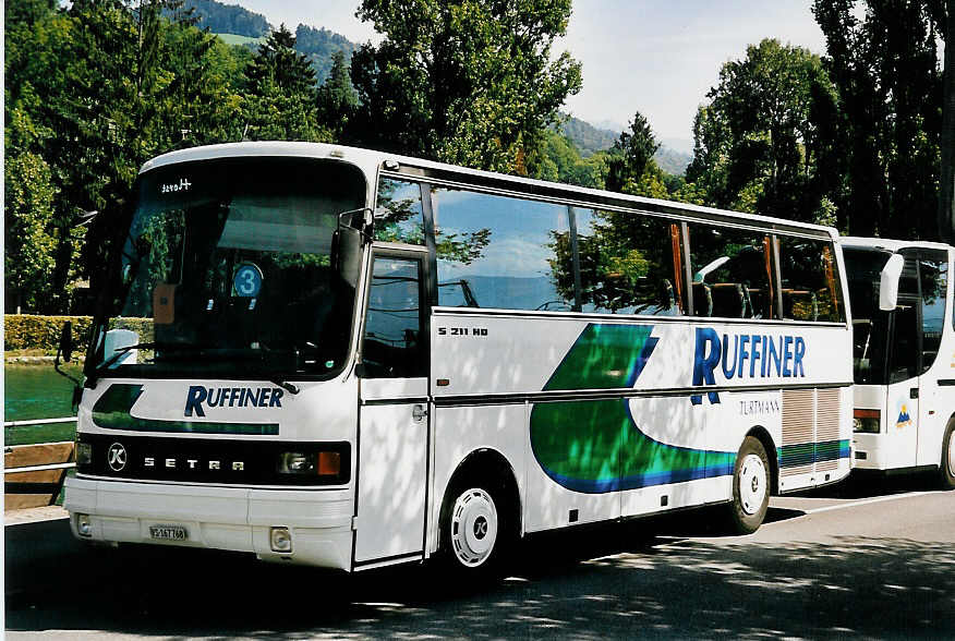 (043'134) - Ruffiner, Turtmann - VS 167'768 - Setra am 10. September 2000 bei der Schifflndte Thun