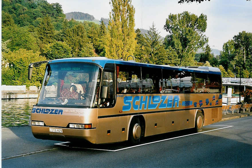(043'221) - Aus Deutschland: Schlozer, Schopfheim - L-S 829 - Neoplan am 15. September 2000 bei der Schifflndte Thun