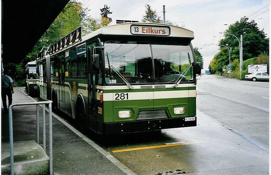 (043'336) - SVB Bern - Nr. 281/BE 339'281 - FBW/Hess-Gangloff am 2. Oktober 2000 in Bern, Bmpliz