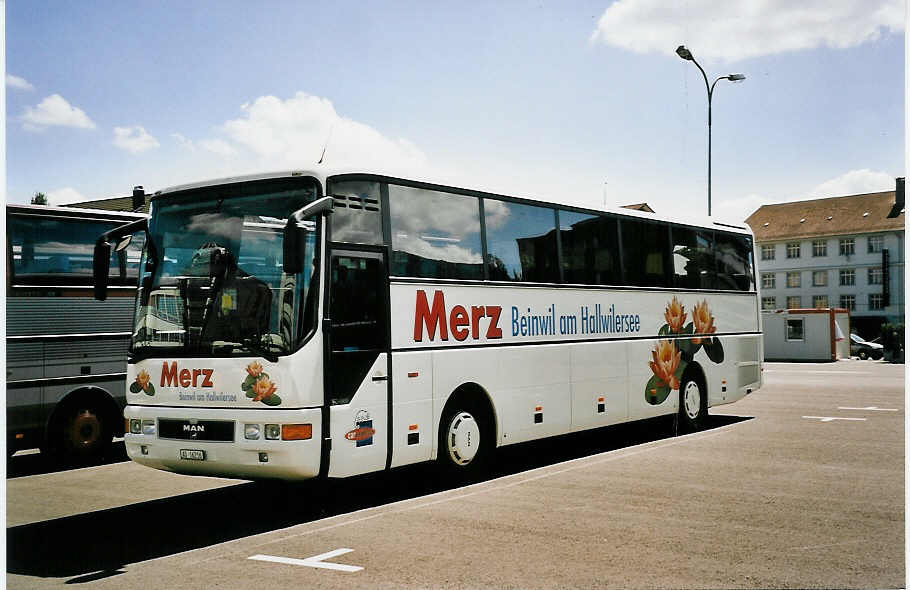 (053'505) - Merz, Beinwil - AG 16'216 - MAN am 20. Mai 2002 in Biel, Terminal B