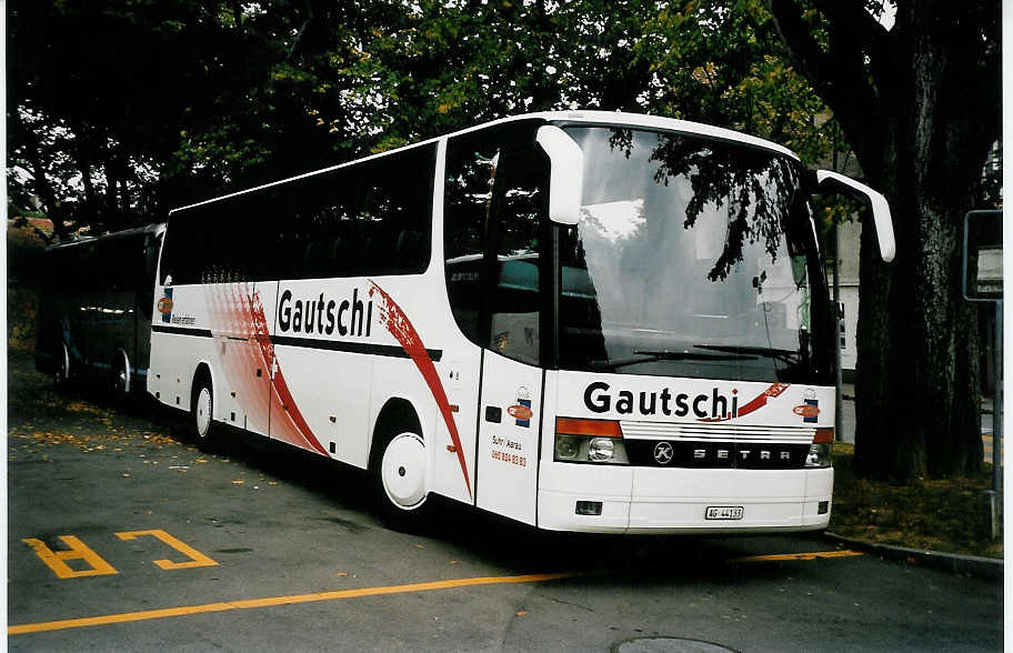 (055'902) - Gautschi, Aarau - Nr. 8/AG 44'133 - Setra am 31. august 2002 in Murten, Carterminal