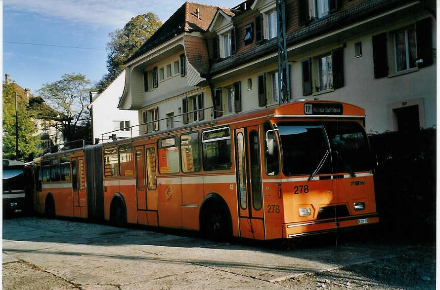(056'936) - SVB Bern - Nr. 278/BE 339'278 - FBW/Hess-R&J am 13. Oktober 2002 in Bern, Burgernziel