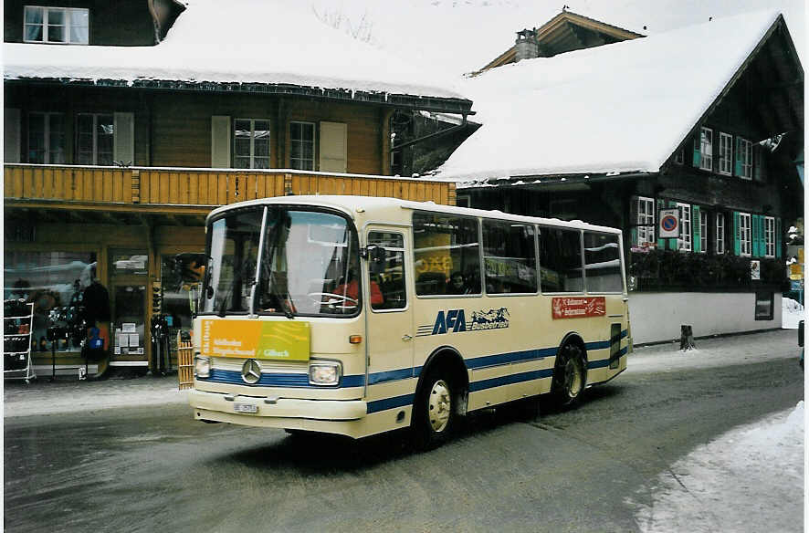 (058'616) - AFA Adelboden - Nr. 16/BE 25'753 - Mercedes/Vetter (ex FART Locarno Nr. 3) am 26. Januar 2003 in Adelboden, Dorfstrasse