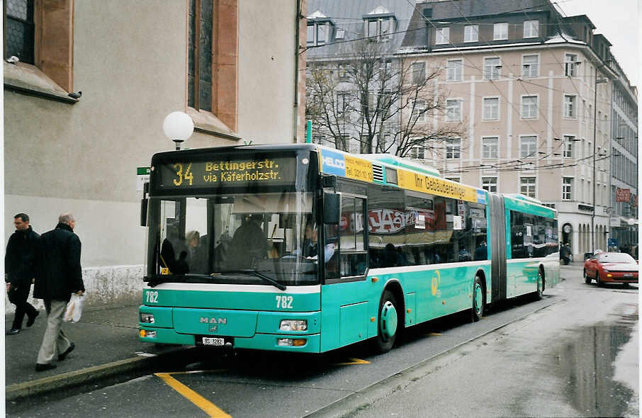 (059'625) - BVB Basel - Nr. 782/BS 3282 - MAN am 10. April 2003 in Basel, Claraplatz