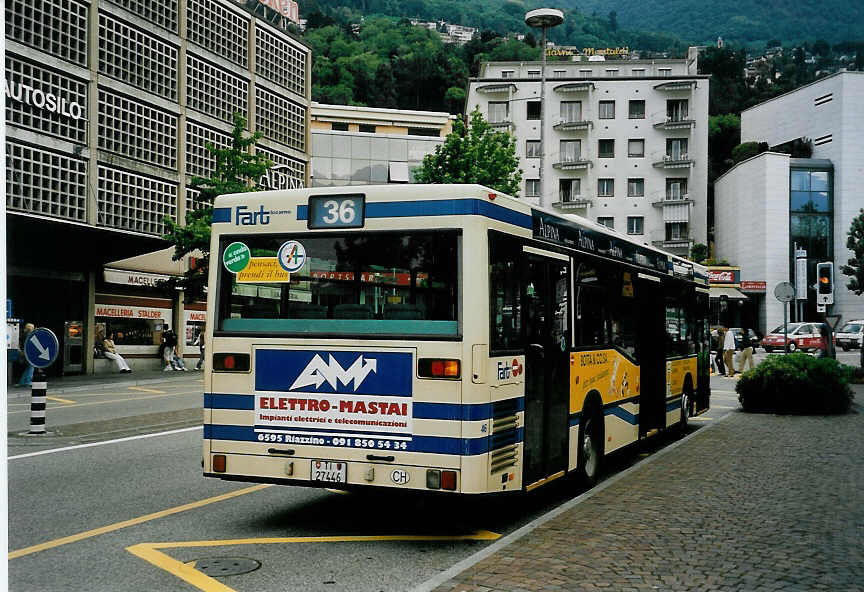 (060'324) - FART Locarno - Nr. 46/TI 27'446 - Mercedes am 26. Mai 2003 beim Bahnhof Locarno