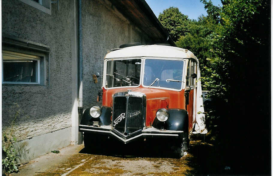 (061'314) - Brunner, Thun - FBW/Lauber (ex Tissot, Interlaken) am 7. Juli 2003 in Thun-Lerchenfeld, Garage