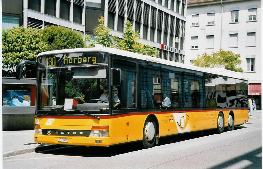 (061'902) - AVA Aarberg - Nr. 8/BE 88'931 - Setra am 22. Juli 2003 in Biel, Zentralplatz