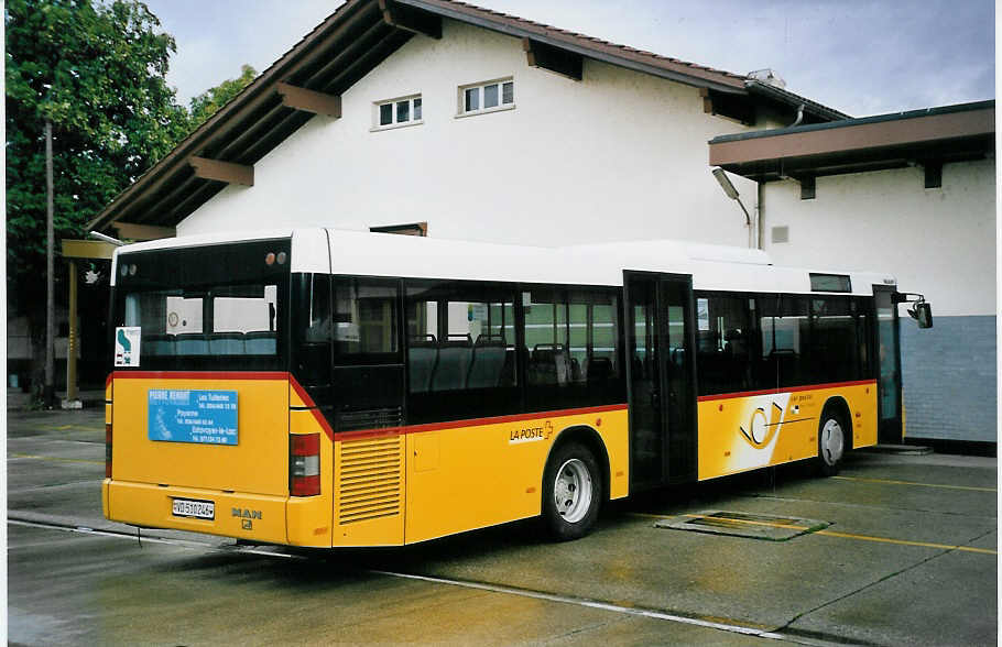 (062'821) - CarPostal Vaud-Fribourg - VD 510'246 - MAN (ex P 25'584) am 30. August 2003 in Yverdon, Garage