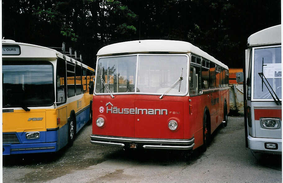 (063'312) - Huselmann, Bern (RWB) - Nr. 27 - FBW/R&J (ex AFA Adelboden Nr. 24; ex Steiner, Meikirch Nr. 1) am 7. September 2003 in Oberburg, Ziegelgut