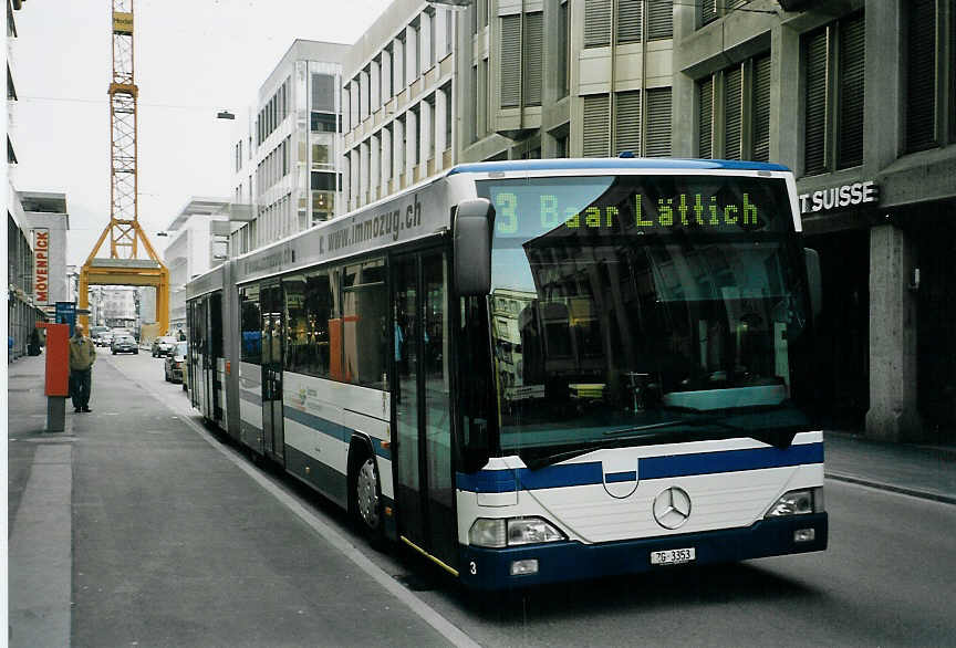 (065'805) - ZVB Zug - Nr. 3/ZG 3353 - Mercedes/Hess am 28. Februar 2004 in Zug, Postplatz