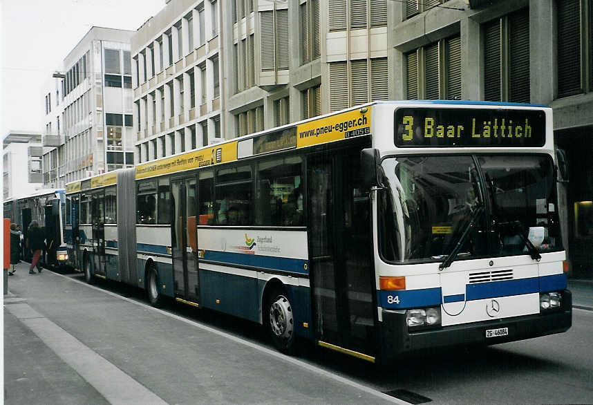 (065'809) - ZVB Zug - Nr. 84/ZG 46'084 - Mercedes am 28. Februar 2004 in Zug, Postplatz