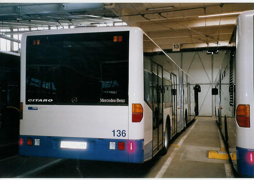 (067'827) - VBL Luzern - Nr. 136/LU 199'436 - Mercedes am 23. Mai 2004 in Luzern, Depot