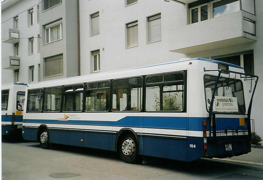 (070'207) - ZVB Zug - Nr. 104/ZG 82'544 - Lanz+Marti/Hess Personenanhnger am 21. August 2004 in Luzern, Allmend