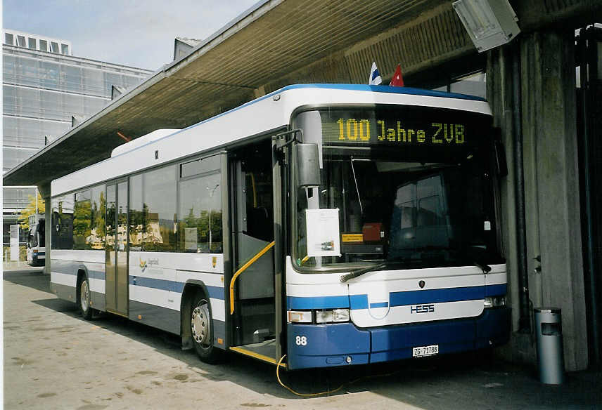 (070'821) - ZVB Zug - Nr. 88/ZG 71'788 - Scania/Hess am 11. September 2004 in Zug, Garage
