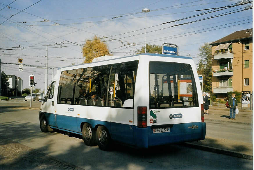 (072'228) - VBZ Zrich - Nr. 321/ZH 719'321 - Fiat am 23. Oktober 2004 in Zrich, Bucheggplatz