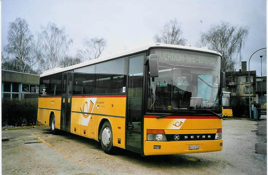 (074'609) - CarPostal Vaud-Fribourg - VD 532'520 - Setra (ex P 26'023) am 12. Februar 2005 in Yverdon, Garage