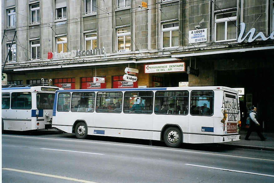 (075'129) - TL Lausanne - Nr. 981 - Lanz+Marti/Hess Personenanhnger am 24. Februar 2005 in Lausanne, Bel-Air