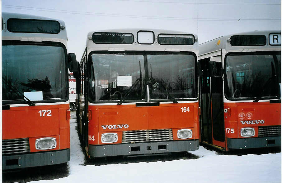 (075'614) - Beck, Genve - Nr. 164 - Volvo/R&J (ex TPG Genve Nr. 164) am 6. Mrz 2005 in Nyon, Lauber