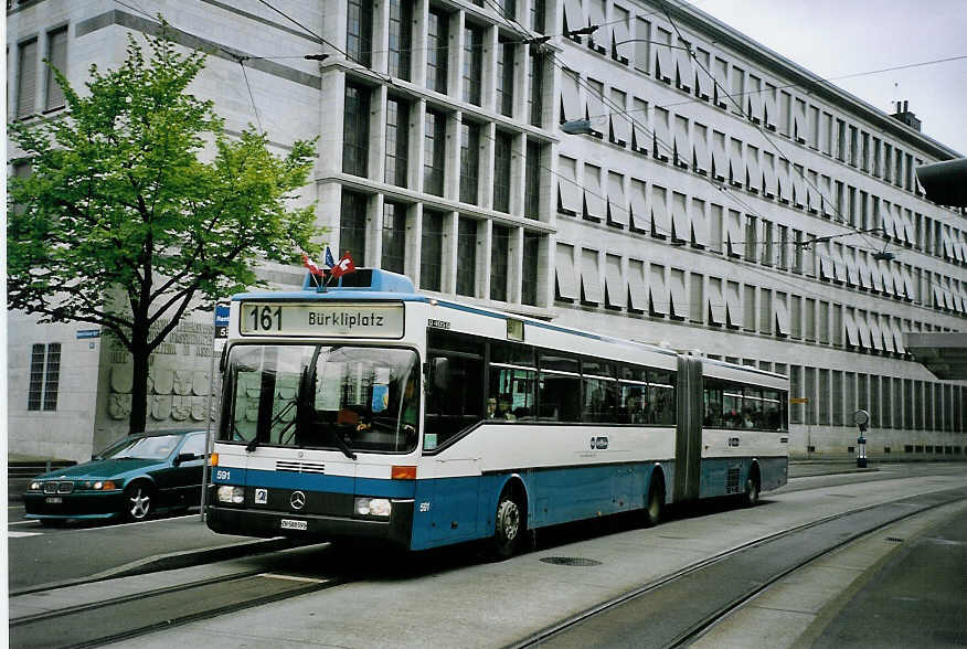 (076'510) - VBZ Zrich - Nr. 591/ZH 588'591 - Mercedes am 5. Mai 2005 in Zrich, Rentenanstalt