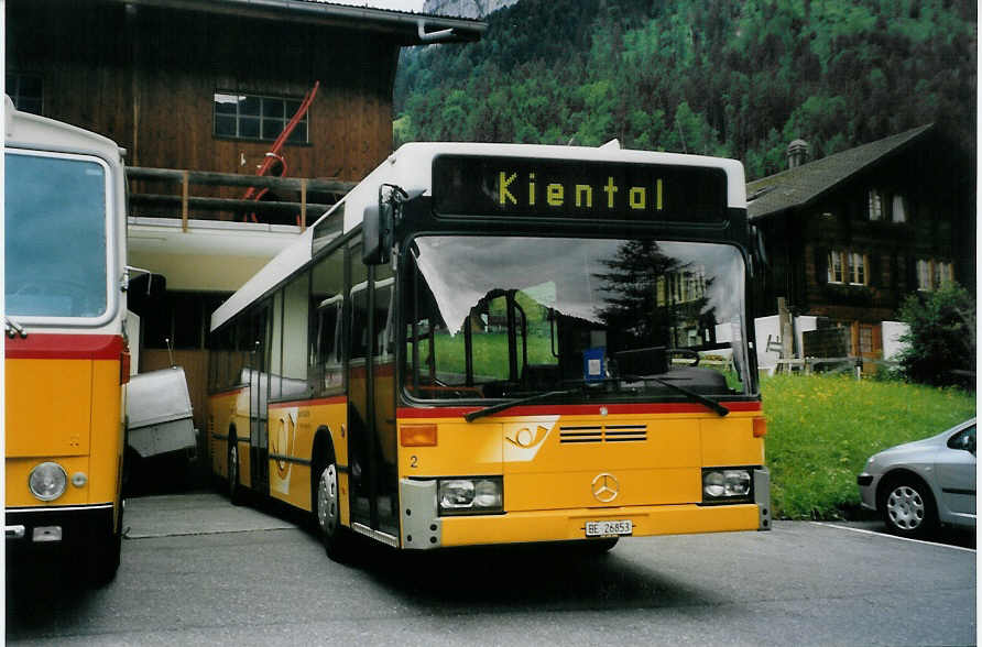 (078'024) - Portenier, Adelboden - Nr. 2/BE 26'853 - Mercedes (ex P 25'198; ex Anthamatten, Saas-Almagell) am 25. Juni 2005 in Kiental, Garage