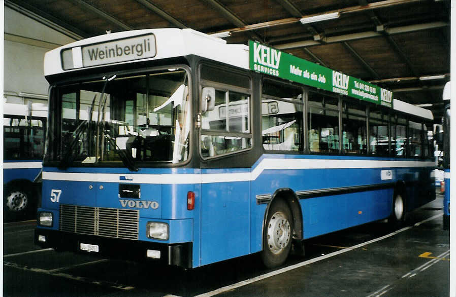 (078'503) - VBL Luzern - Nr. 57/LU 15'057 - Volvo/Hess am 11. Juli 2005 in Luzern, Depot